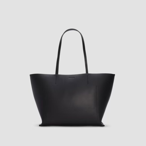 Everlane The Luxe Medium Italian Leather Tote (Black) - Picture 6 of 12